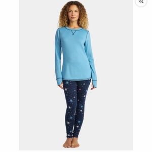 💜ClimateRight by Cuddl Duds Women's Top and Leggings Set 2pc Size:XL